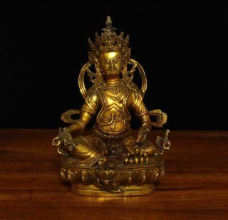 Old Rare Chinese Copper Gilding Statue Buddha (a72)