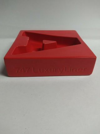 Vintage American Airlines 747 Luxury Liner Ashtray Red Boeing Rare 6 
