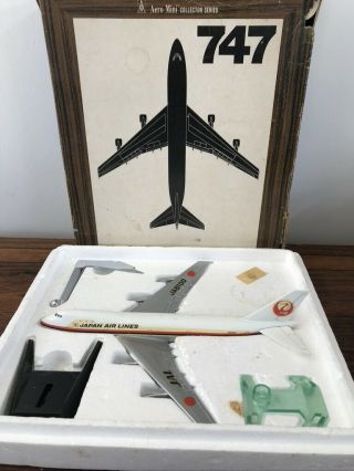 Rare Aero Mini Japan Airlines 747 Diecast Model With Box