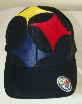 Vtg 90s Pittsburgh Steelers The Game Big Logo Snapback Hat Og Cap Script Rare