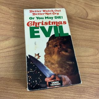 Christmas Evil Vhs Tape Rare Oop Video Treasures