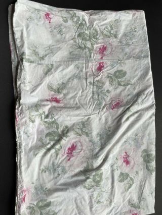 Rare Rachel Ashwell Shabby Chic Twin Duvet Cover Floral Flowers Pink Roses