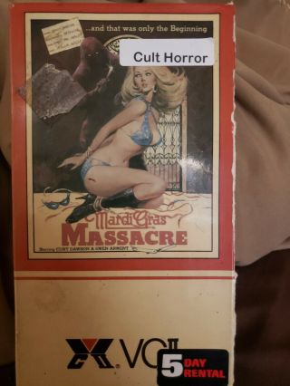 Mardi Gras Massacre Vhs Vci Cut Box Cult Horror Sov Oop Rare Htf Sacrifice Cops