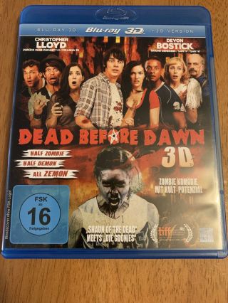 Dead Before Dawn 3d (blu - Ray Disc,  2013) - Region B - Rare Oop