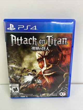 Attack On Titan 1 (sony Playstation 4,  2016) Complete Rare Ps4 Game
