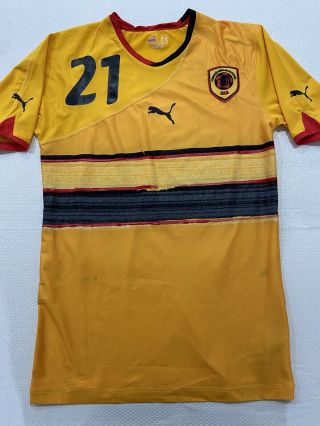 Angola National Team Match Worn Shirt Jersey 21 Mabiná Africa Rare 2010