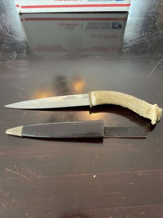 Antique Vintage Germany Korium Forged Solingen Steel Dagger Knife W/sheath Rare