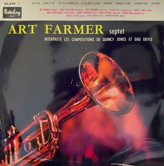 Rare Jazz Lp Art Farmer Septet Plays Quincy Jones & Gigi Gryce Og French Barclay