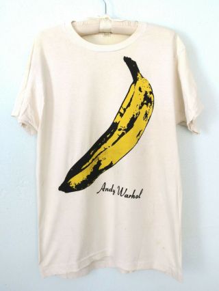 Velvet Underground Rare Vintage Early 90s T - Shirt Andy Warhol Banana Xl Usa Made
