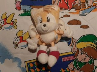 Rare 1998 Pastel Sonic The Hedgehog Tails Plush Toy Japan Segasonic Fuzzy Sega