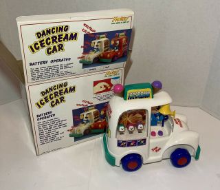 Vintage 1991 Dancing Ice Cream Truck By Metro Toy White - - Very Rare - Read