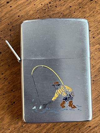Vintage Rare 1959 Sport Sportsman’s Fly Fishing Zippo Lighter Lanyard
