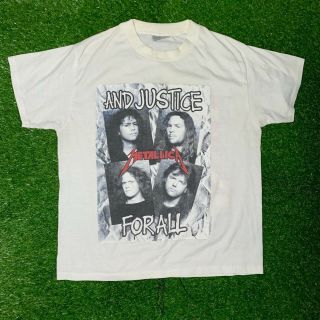 Vintage 80’s Metallica And Justice For All Shirt Mens Xl Rare Album Covers 1988