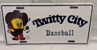 Vintage Conway Twitty City Baseball Metal Vanity License Plate Very Rare