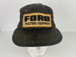 Vintage Ford Tractors Equipment Snapback Trucker Hat Cap 70s 80s Rare K Brand