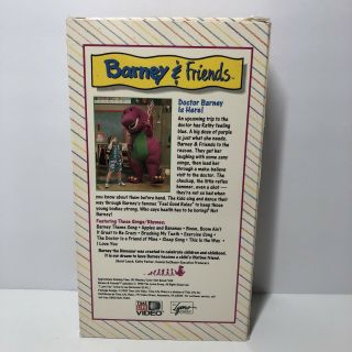 Barney & Friends: Doctor Barney Is Here (VHS,  1992) Time Life Video - Rare 2