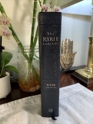 The Ryrie Study Bible Bonded Leather NASB red letter 1995 RARE Vintage 2