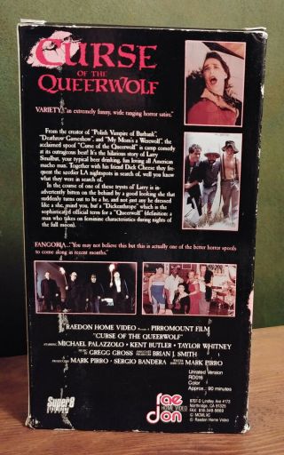 CURSE OF THE QUEERWOLF RAE DON VHS HORROR SOV HTF RARE Mark Pirro 2