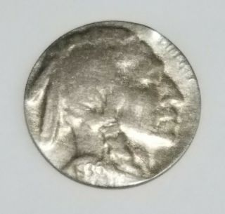 1936 Buffalo Nickel Planchet Error (flat Coin Very Rare Planchet Error)