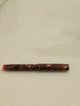 Vintage Very Rare Red Marbled Fountain Pen