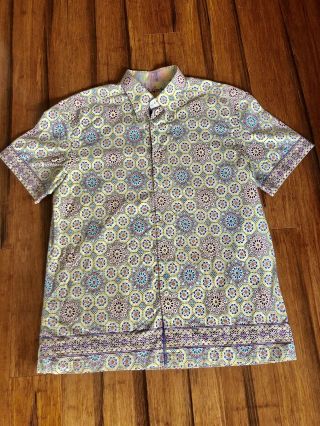 Rare Robert Graham Button Up Shirt Uzbecki Morrocan Pattern Men’s Xl