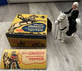 Vintage 50s Hopalong Cassidy & His Horse Topper Rare Ideal Toy Box