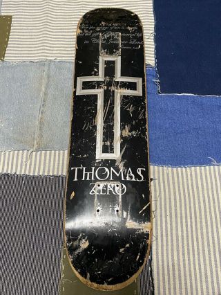 Zero Jamie Thomas Cross Skateboard Rare Bible Verse Good Vs Evil 7.  5 X 31.  25