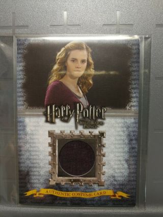 Harry Potter Half Blood Prince Hermione Emma Watson Costume Card Rare C10