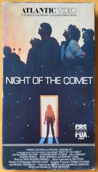 “night Of The Comet” Vhs Cbs Fox Rare Cult Horror Comedy End Of The World