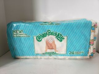 Opened 1984 Cabbage Patch Kids Designer Diapers Single Disposable 24 Pack Rare