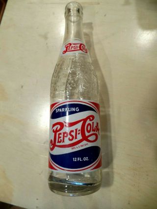 Rare Double Dot Pepsi Cola 12 Oz.  Bottle Escanaba Michigan Mich Mi