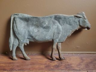Rare Antique Vintage Weather Vane Cow Only 2 Sided