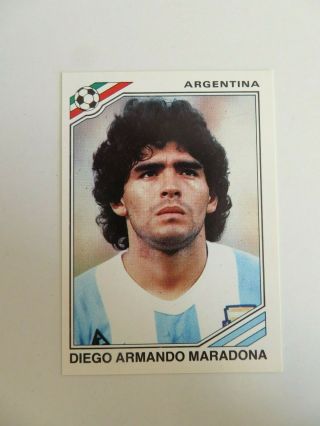 Panini World Cup 1986 Mexico 45 Diego Maradona Argentina Napoli Rare Blue Back