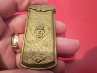 Rare - Antique 1870s Brass - Quadruple Minerva Lever Casket - Needle Case - 4