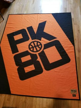 Pendleton Blanket Pk80 Phil Knight Nike Orange Black Wool Reversible Throw Rare