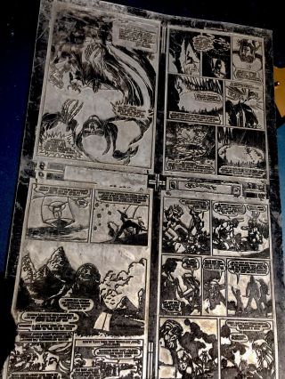 Dc Comic Book Printing Plate Four Pages One Of A Kind 1980s Vintage Rare
