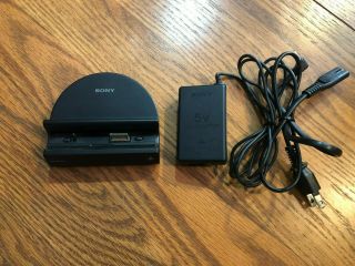 Sony Psp Go Docking Station/charging Cradle Base Psp - N340 With Power Cable Rare