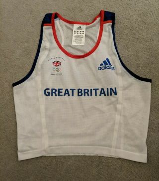 Official Olympic Team Gb Uk 8 Marathon Vest Athlete Issue Rare.  2008 Beijing