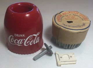 Very Rare 1930’s Coca Cola Celluloid/bakelite Wall Mounted Match Dispenser