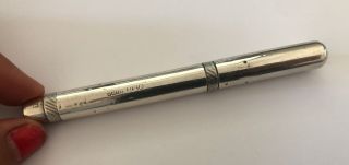 Rare Antique Solid Silver Fountain Pen By De La Rue - Onoto?
