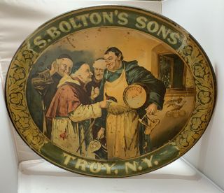 S.  Bolton’s Sons Troy Ny Brewery Beer Tray 1910’s Rare Large 18 1/2” X 15”