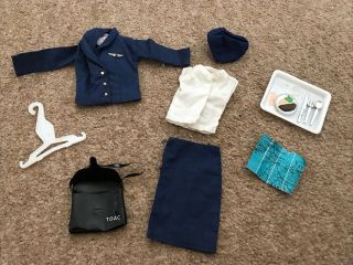 Vintage 1960s Palitoy Tressy Doll ‘air Hostess’ Outfit Set & Accessories Rare