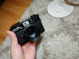 (rare) Minolta Hi - Matic 7s Ii Rangefinder Camera Rokkor 40mm F1.  7 Lens
