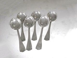 6 RARE WATROUS INTERNATIONAL STERLING SILVER GOVERNOR BRADFORD SOUP GUMBO SPOONS 2