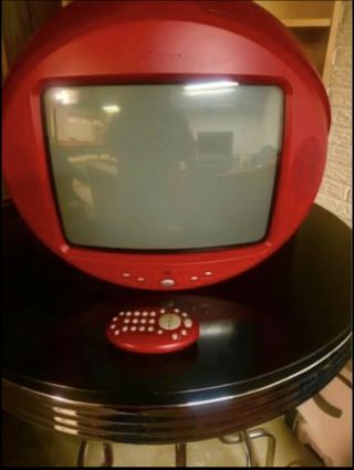 Memorex Msp - Tv1300 Video Ball 13 " Red Sphere Tv W/ Shield,  Rare