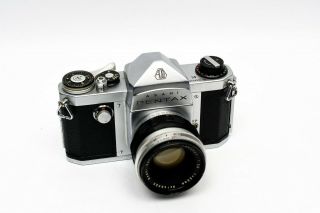 Vintage 1958 Asahi Pentax K 35mm Slr Camera Rare Pre Spotmatic W/ 55mm 2.  2 Lens