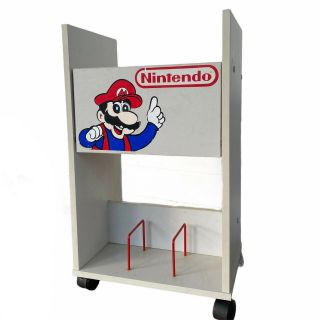 Vintage 1989 Nintendo Rolling Cart/shelf/stand Nes Console Organizer Mario Rare