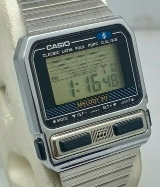 Vintage Casio M - 301 Module 472 Melody 30 Rare Watch