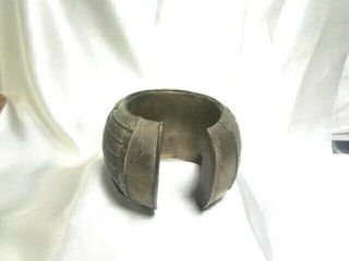 Rare Important Ancien Bracelet De Cheville Kpere Baoulé En Bronze Art Ethnique