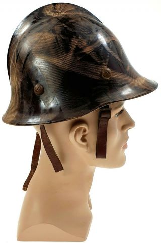 Rare Vintage Polish Fire Helmet From Poland Firefighter Firefighting Bombero